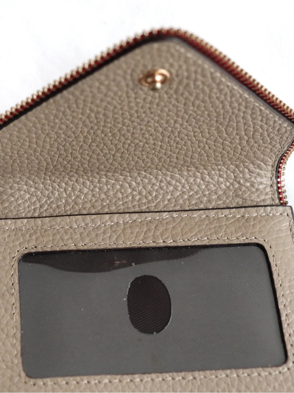 Lavemi Compact Envelope Wallet Mini RFID Blockkng - Red White and Tan